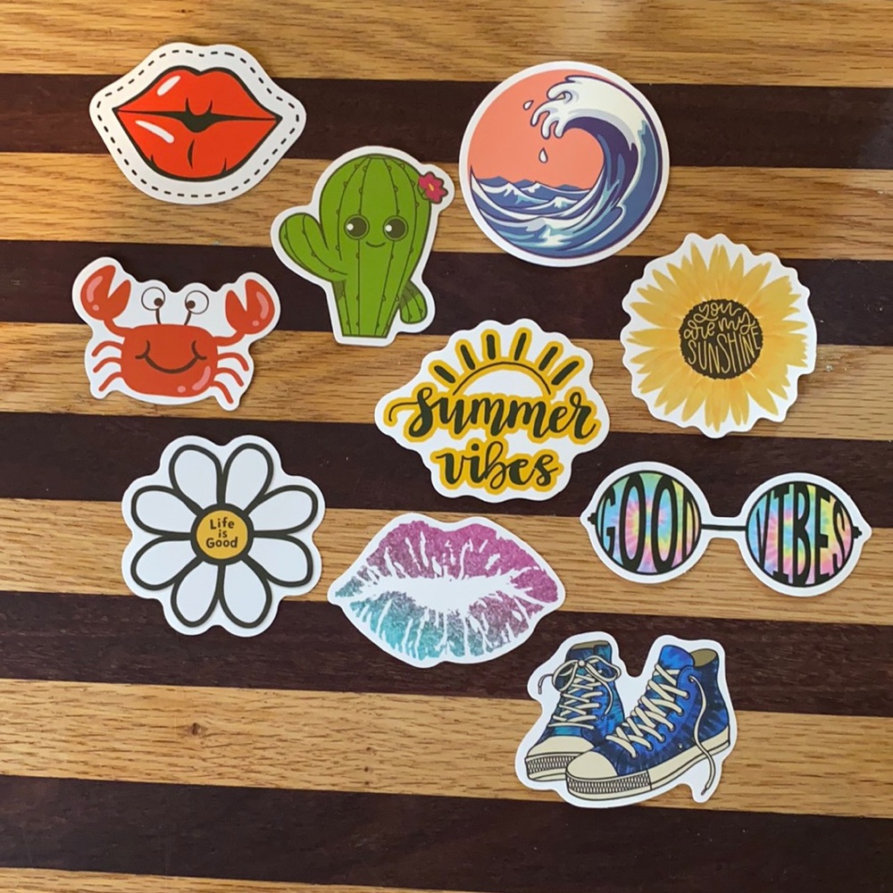 10 New Water Bottle Waterproof Stickers - so cute and waterproof too!